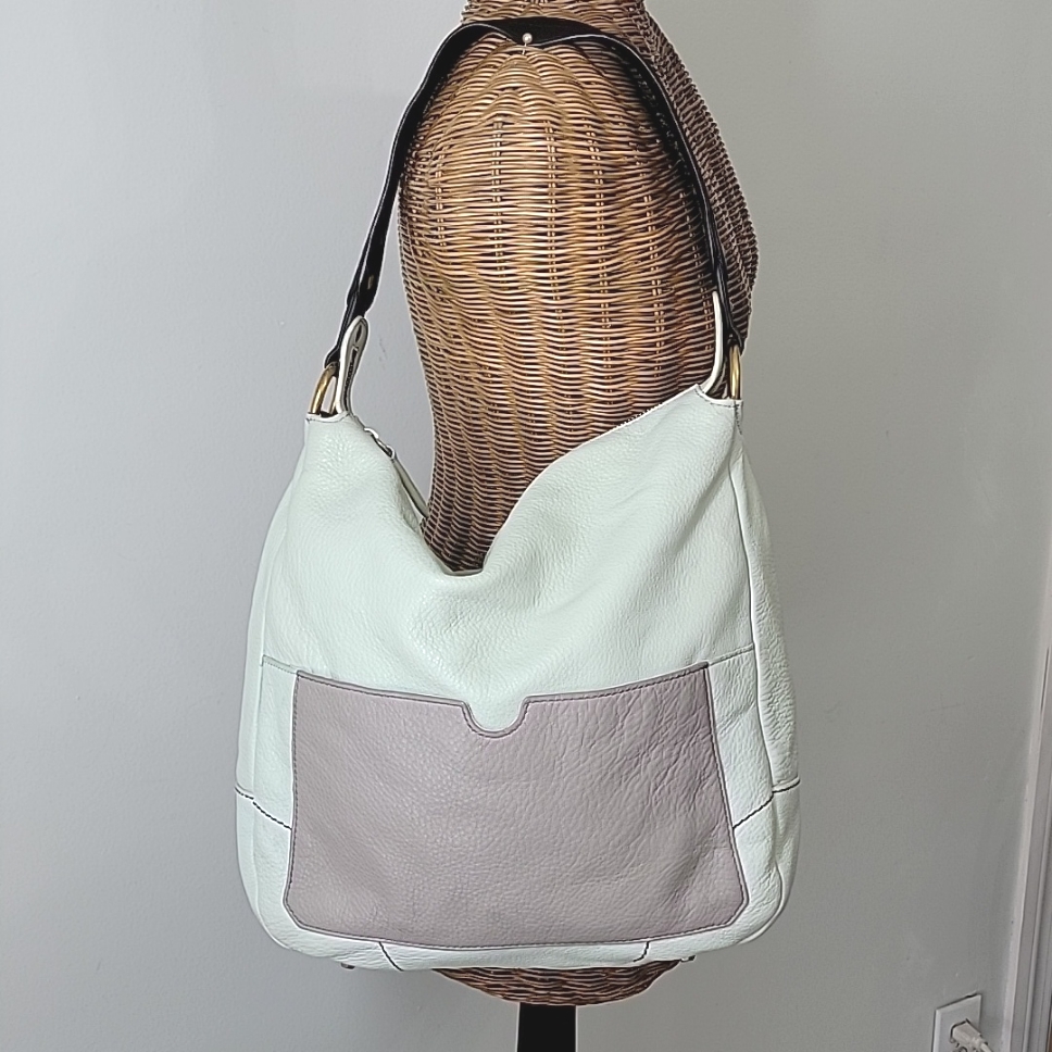 Oryany Mint Pebble Leather Hobo Bag